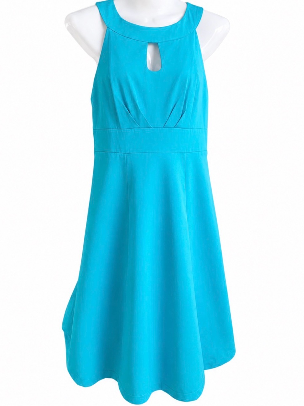 Merona Teal Sleeveless Fit-and-Flare Lined Dress, Size 6.